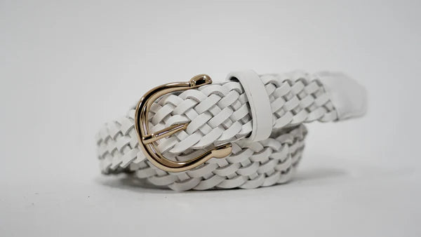 Classic Braided Equestrian Buckle Leather Belt