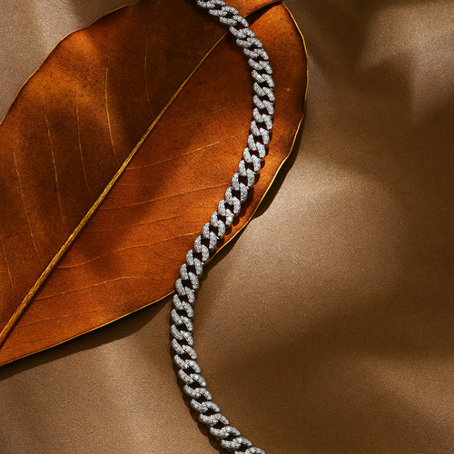 ATTAGEMS S925 Silver Moissanite Cuba Chain for Man Women 18K Gold Plated Full D VVS1 Color Tennis Bracelets Top Quality Jewelry