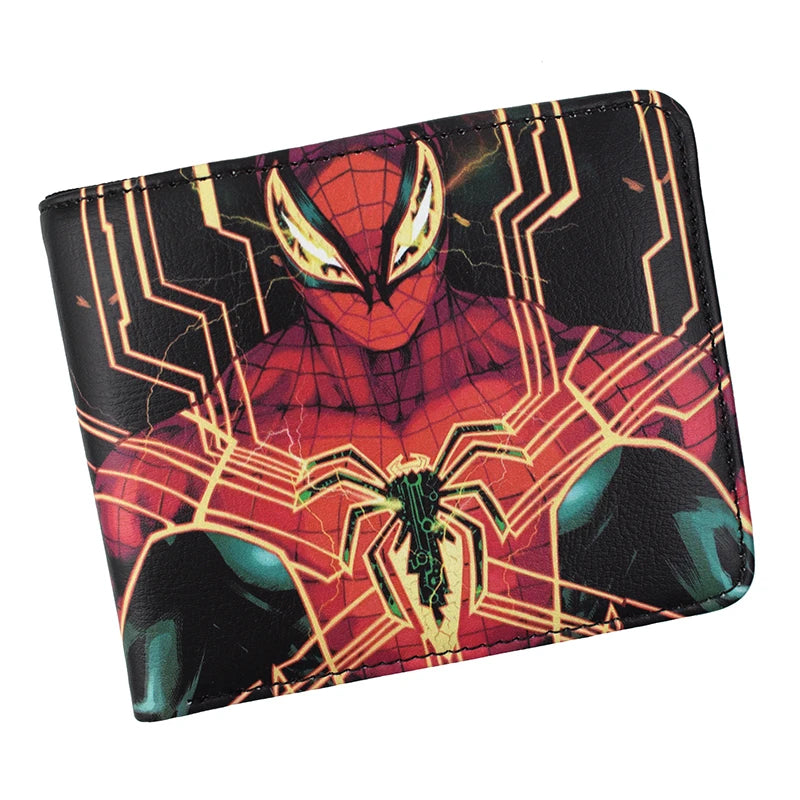 Comics Marvel PU Leather Cartoon Superhero Spiderman Wallet Bifold Coin Purse Birthday Gift