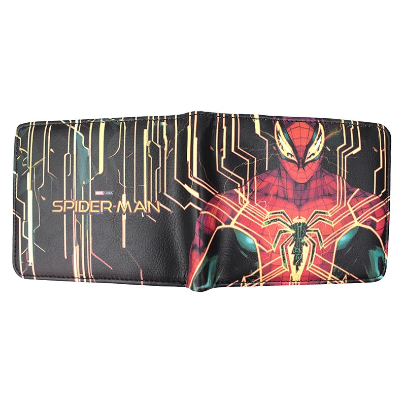 Comics Marvel PU Leather Cartoon Superhero Spiderman Wallet Bifold Coin Purse Birthday Gift