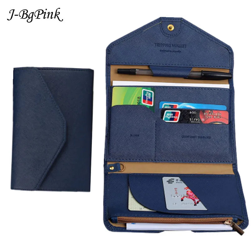 Foldable Travel Passport Cover Credit Card Holder Money Wallet ID Multifunction Documents Flight License Wallet Bag